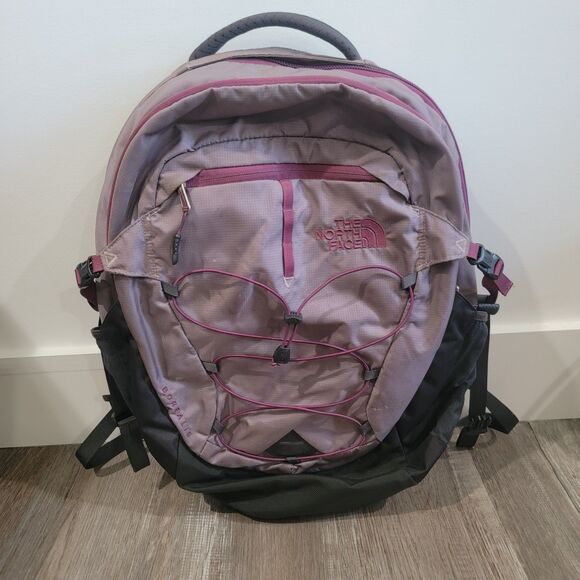 The North Face Borealis Backpack Hiking Outdoor Pink Purple Womens Laptop Bag - Picture 1 of 11